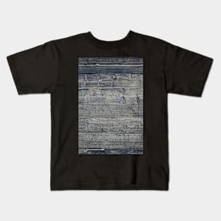 Grey concrete, vintage wood pattern Kids T-Shirt